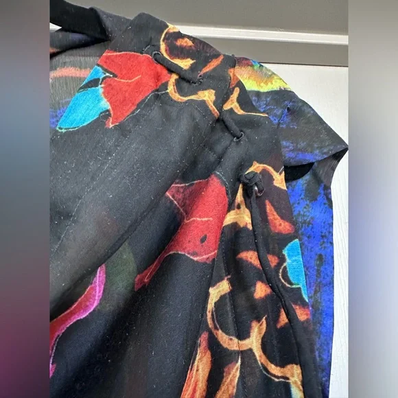 Issey Miyake Vintage Black Multicolor Abstract Blouse - Picture 4 of 8